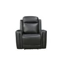 3-1-1 Seater Electric Leather/PVC Black Recliner Set-5