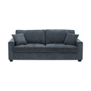 2+3 Seater Sofa Set Polyester Charcoal Fabric Multilayer Two Pillows Individual Pocket Spring-8