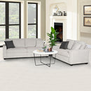 Milano 3-2 Seater Sofa Set Polyester Fabric Multilayer Two Pillows Attached Individual Pocket Spring-1