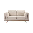 3+2 Seater Sofa Beige Fabric Lounge Set for Living Room Couch with Wooden Frame-4