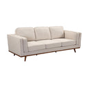 3+2+1 Seater Sofa Beige Fabric Lounge Set for Living Room Couch with Wooden Frame-2