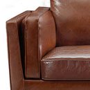 3+2+1 Seater Sofa Brown Leather Lounge Set for Living Room Couch with Wooden Frame-5
