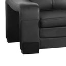 Lounge Set Luxurious 6 Seater Faux Leather Corner Sofa Living Room Couch in Black with 2x Ottomans-7