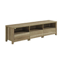 TV Cabinet 3 Storage Drawers with Shelf Natural Wood like MDF Entertainment Unit in Oak Colour-2