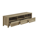TV Cabinet 3 Storage Drawers with Shelf Natural Wood like MDF Entertainment Unit in Oak Colour-3