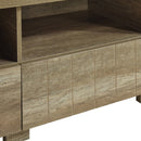 TV Cabinet 3 Storage Drawers with Shelf Natural Wood like MDF Entertainment Unit in Oak Colour-5