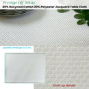 Invitation Prestige Cotton Rich Jacquard Off White Table Cloth 160 x 220 cm-2