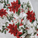 100% Cotton Ashdene Poinsettia Festive Christmas Holiday Tablecloth 150 x 230 cm-4