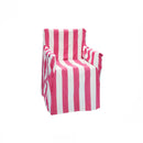 Rans Alfresco 100% Cotton Director Chair Cover - Striped Hot Pink-1