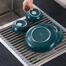 Kitchen Roll-Up Dish Drying Rack Foldable Drainer Over Sink 304-Stainless Steel(Large:47*37cm)-6