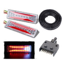 12V LED Trailer Tail Light Kit Pair Plug 7m 5 Core Wire 7 Pin Flat Plug Ute Set-1