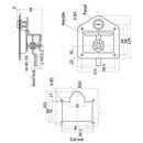 4-Piece T Handle Locks Tool Box With Keys Stainless Steel Trailer Camper Truck-3