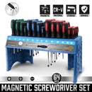 64-Piece Screwdriver Set with Stand Wall Mount Magnetic Tips Precision Kit Au-3