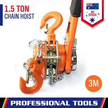 1.5 Ton Lever Block Chain Hoist G80 Ratchet Hoist Capacity 3m Lifter Heavy Duty - 0