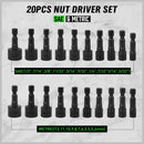 Swanlake 20Pcs Garden Tools Power Nut Driver Set Impact Drill SAE and Metric(will be no tracking)-5