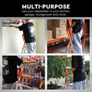3 Step Ladder Multi Purpose Household Office Foldable Non Slip Aluminium[-8