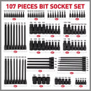 107Pc Hex & Torx Bit Socket Set E-Torx Extra Long Allen Key Sockets Metric & SAE-4