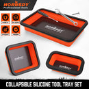 HORUSDY 3Pc Orange Magnetic Parts Tray Set Tool Trays Storage Organizer Screw-2
