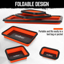 HORUSDY 3Pc Orange Magnetic Parts Tray Set Tool Trays Storage Organizer Screw-7