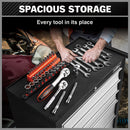 HORUSDY 5 Drawer Tool Box Trolley Cabinet Storage Cart Garage Organiser Lockable-11