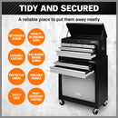 HORUSDY 7 Drawer Tool Box Trolley Cabinet Storage Cart Garage Toolbox Organiser-9