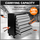 HORUSDY 7 Drawer Tool Box Trolley Cabinet Storage Cart Garage Organiser Lockable-5
