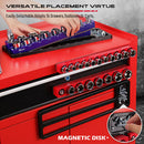 SEDY 2Pc Magnetic Socket Organizer 1/2 Drive Metric SAE Sockets Storage Holder-5