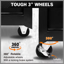 Black Tool Box 7 Drawer Chest Cabinet Trolley Toolbox Garage Storage Lockable Brake-11