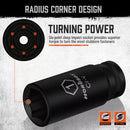 18Pc Deep Impact Socket Set Imperial / SAE Extension Flexible Adaptor 1/2" Drive-5