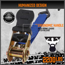 10Pcs Ratchet Tie Down Straps 997KG 4.5M Trucks Trailer Strap ‎Stainless Steel-2