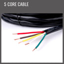 30M x 5 Core Wire Cable Trailer Cable Automotive Boat Caravan Truck Coil V90 PVC-4