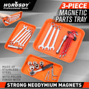 HORUSDY 3Pcs Magnetic Parts Tray Set Small Parts Tool Organization Non Slip-2