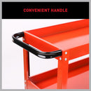 Tool Trolley 3-Tier Workshop Cart Rolling Steel Parts Storage Handyman 150KG Red-3