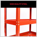 Tool Trolley 3-Tier Workshop Cart Rolling Steel Parts Storage Handyman 150KG Red-7
