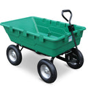 SEDY 225L Poly Pull Dump Cart Garden Hand Trailer Wagon Lawn Wheelbarrow-1