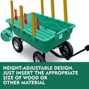 SEDY 225L Poly Pull Dump Cart Garden Hand Trailer Wagon Lawn Wheelbarrow-11