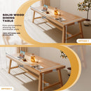 1.4M Solid Wood Dining Table Square Dining Table Dining Table Kitchen Furniture-2