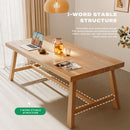 1.4M Solid Wood Dining Table Square Dining Table Dining Table Kitchen Furniture-7