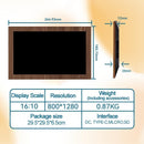 10.1 Inch Digital Picture Frame - 1280 * 800 HD WiFi Enabled with Load from Phone Capability, 32GB Memory Touch Screen  Photo  Display Brown-6