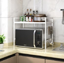 Adjustable Width & Height Microwave Shelf White-1
