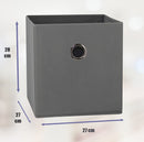 SORTI 27x28x27 CM Grey 8-Pack Foldable Storage Cubes - Fabric Bookcase Organizers for Toys and More-2