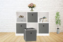SORTI 27x28x27 CM Grey 8-Pack Foldable Storage Cubes - Fabric Bookcase Organizers for Toys and More-3