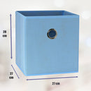 SORTI 27x28x27 CM Light Blue 8-Pack Foldable Storage Cubes - Fabric Bookcase Organizers for Toys and More-2