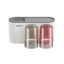 Bathroom Wall Mounted Toothbrush Holder Toothpaste Stand Storage Rack With Cup - Two Cups Set-1