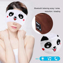 Cute Bluetooth Headband Headphones Wireless Sleep Music Mask with Mic - Blue-Owl-5