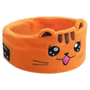 Cute Bluetooth Headband Headphones Wireless Sleep Music Mask with Mic - Orange-Cat-11