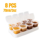 Baby Food Storage Cups with Lids and Tray, 70ml, Set of 8-10