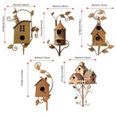 Birdhouse Garden Stakes Outdoor Yard Ornaments for Lawn and Garden Decoration - D-4