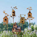 Birdhouse Garden Stakes Outdoor Yard Ornaments for Lawn and Garden Decoration - D-12