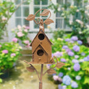 Birdhouse Garden Stakes Outdoor Yard Ornaments for Lawn and Garden Decoration - D-5